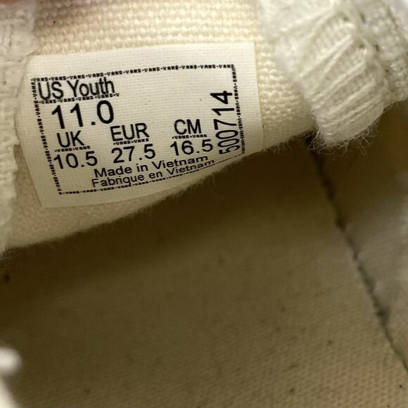 VANS Shoes Kids Boys Girls Size US 11 Map World Earth Slip On Sneakers - Picture 8 of 8